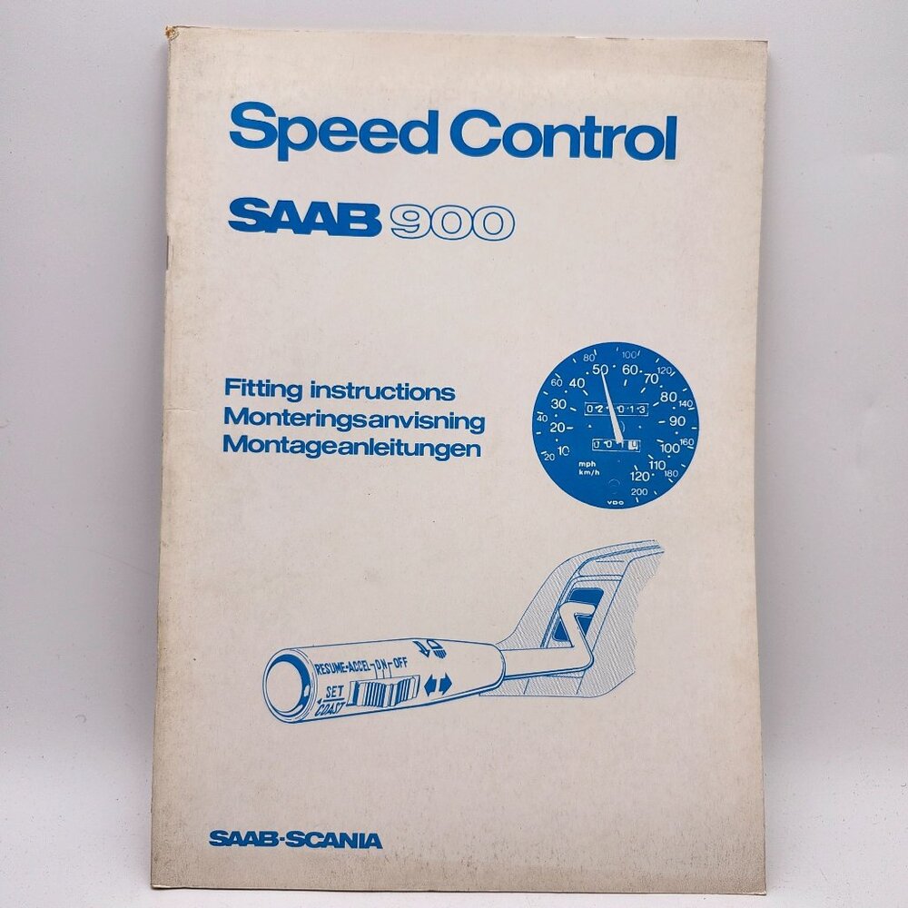 Saab 900 Speed Control Fitting Instructions Manual 655332 b
